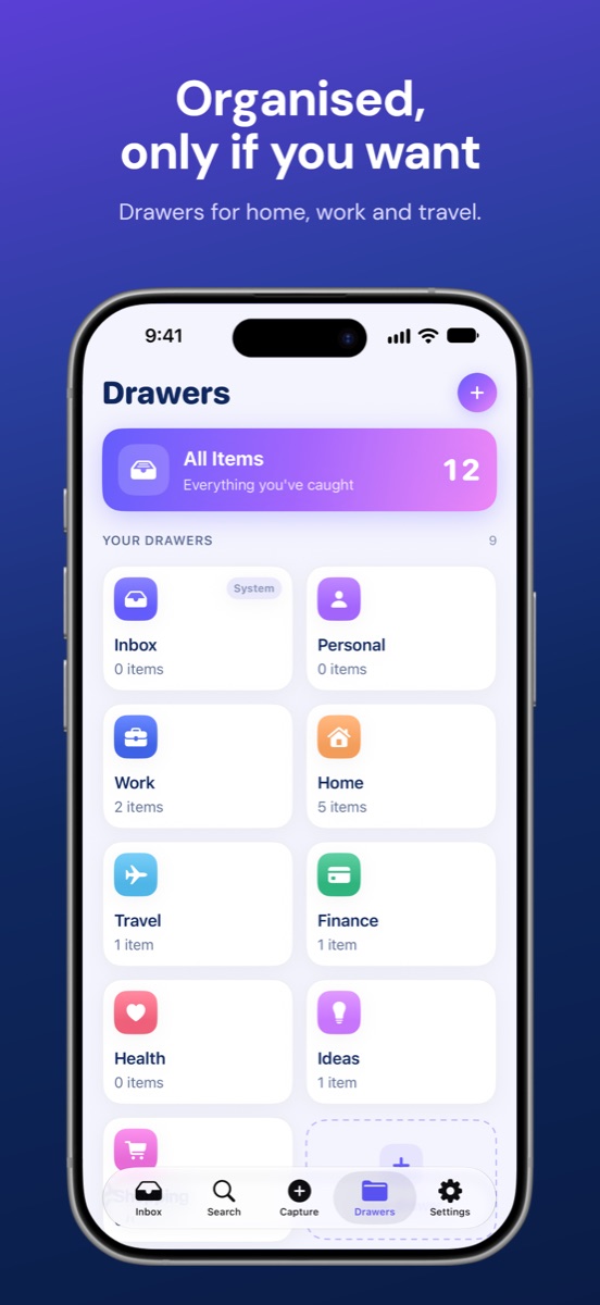 Drawers for home, work and travel